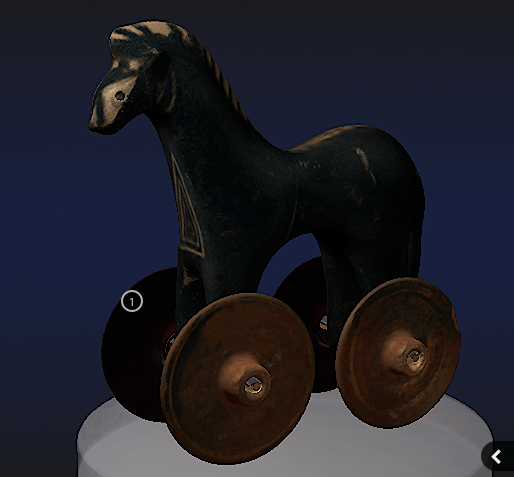 Ancient greek toys made with clay - αρχαία ελληνικά παιχνίδια - greek clay horses - αρχαίο πήλινο αλογάκι