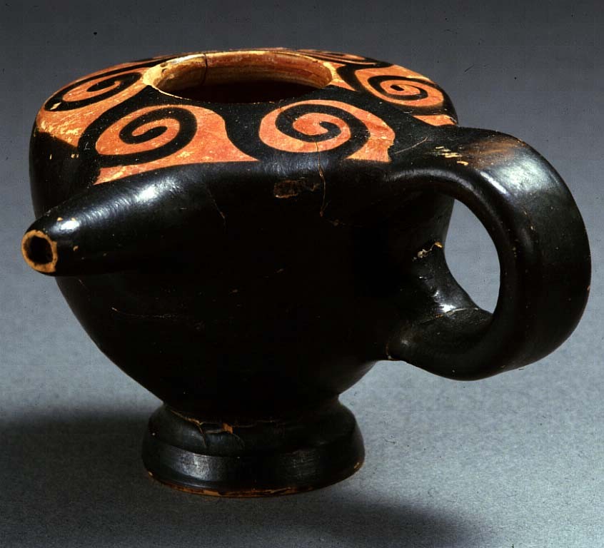 Baby bottle. 430-425 BC. Μελαμβαφές θήλαστρο 430-425 π.Χ.