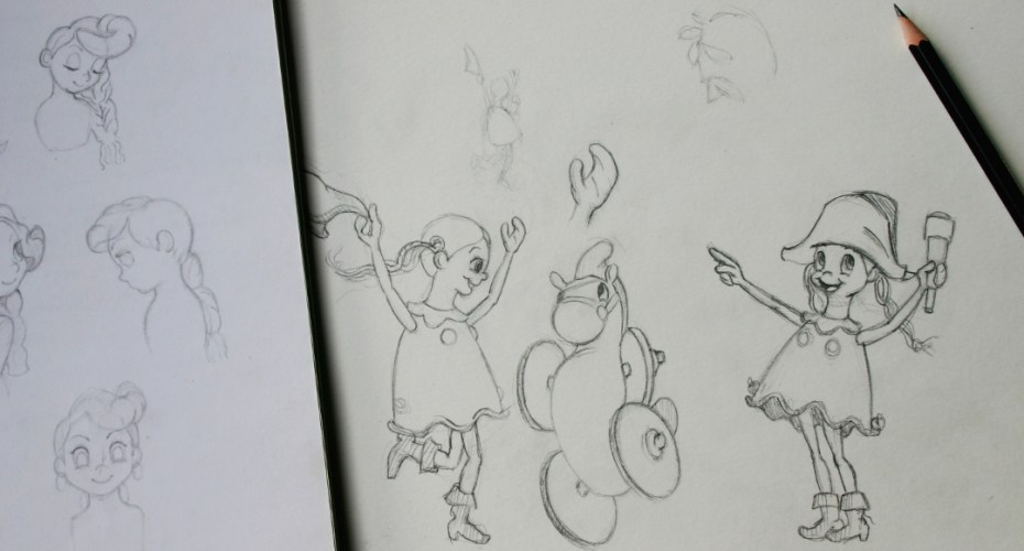 Drawing ancient toys Valios Lily