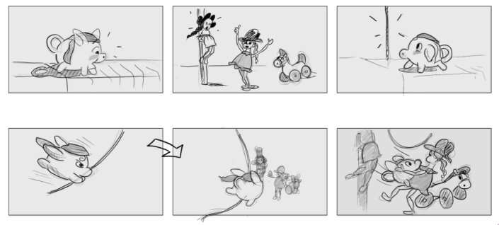 Τμήμα από το storyboard 