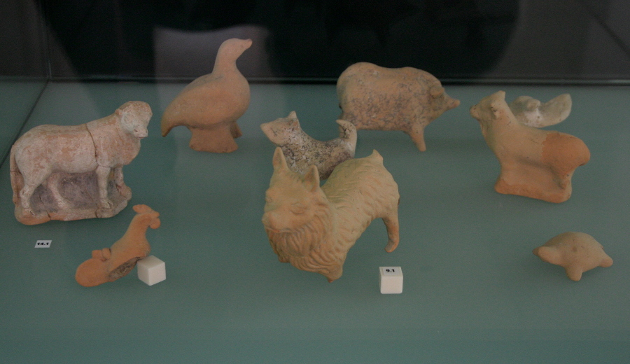 Ancient greek toys made with clay - zoomorphic greek toys made with clay